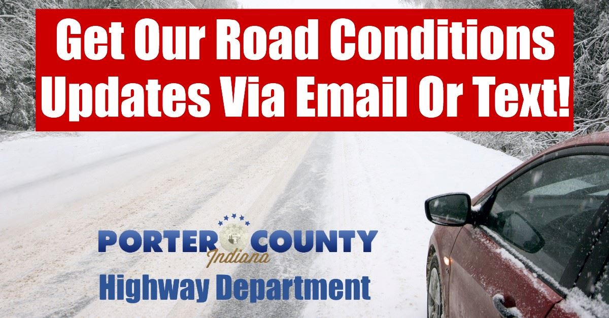 Road Conditions Via Email Or Text Page Banner